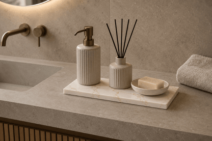 Composiet accessoireplank in Calacatta Dorato - Atelier Pietra