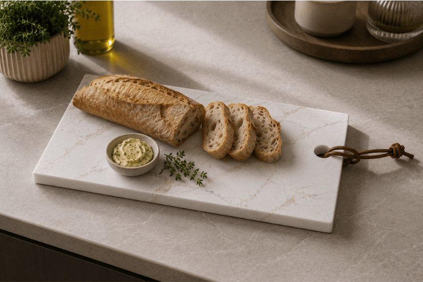 Composiet tapasplank in Calacatta Dorato - Atelier Pietra